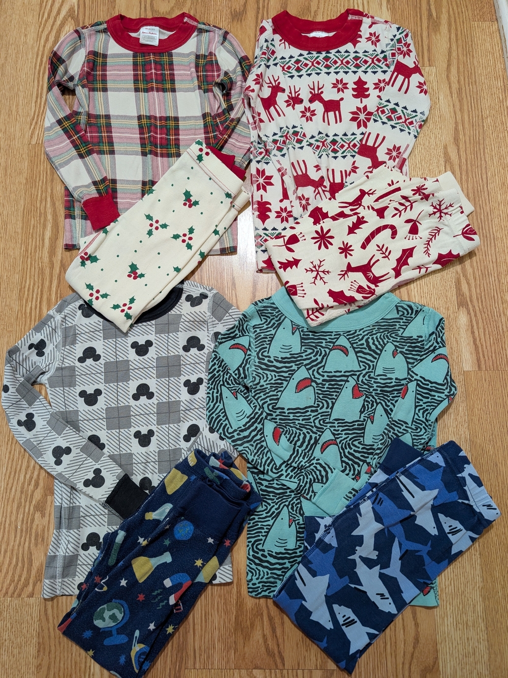 Hanna Andersson Long John Winter Pajama Mixed Bundle 4T 100